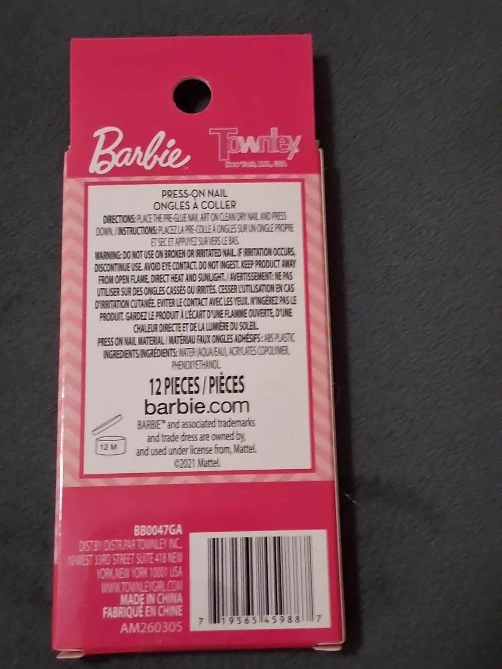 Barbie Pink Multi-Design Kids Press-On Nails